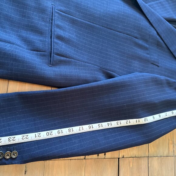 Sartoria Partenopea Navy Pinstripe Summer Suit 48R - Picture 8 of 14